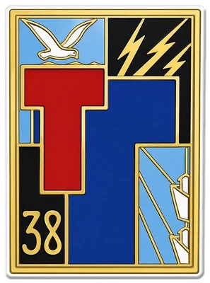 Sticker 38e régiment d'instruction des transmissions à Laval autocollant TZ071