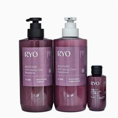 RYO Root:Gen Anti-Aging Hair Loss Care Shampoo & Treatment Set 3D Volume Care