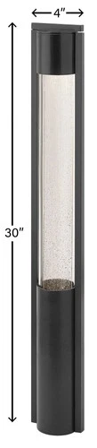 Hinkley Shelter 30" High Modern Black LED 120V Bollard Landscape Light - Picture 6 of 10