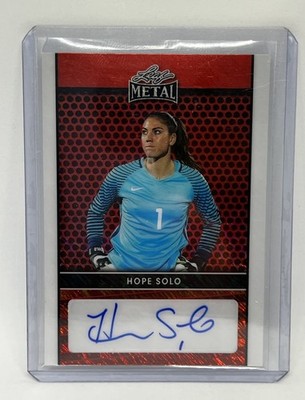 2024 Leaf Collective Multi-Sport Hope Solo Red Shimmer Autograph #ed 4/4