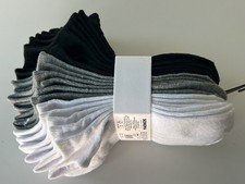 New 10 Pair Womens Sonoma Goods For Life NO SHOW SOCKS, Size 9-11 Gray White Blk