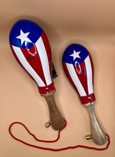 Ritmo Musical Puerto Rican Flag Maracas made in Colombia Professional Excellence