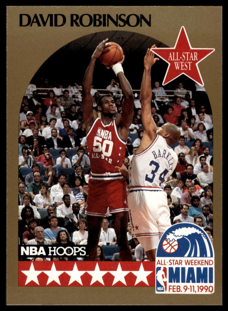 1990-91 Hoops #NNO David Robinson All-Star Program Perforated
