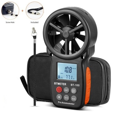 BTMETER Handheld Anemometer Digital Wind Speed Meter 30m/s Wind Temperature Test