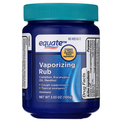 Equate Vaporizing Rub Ointment, 3.53 oz, Compare to Vicks  VapoRub  Active Ingre