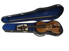 Wooden Vintage Bausch German Made 4/4 Violin With Bow Case