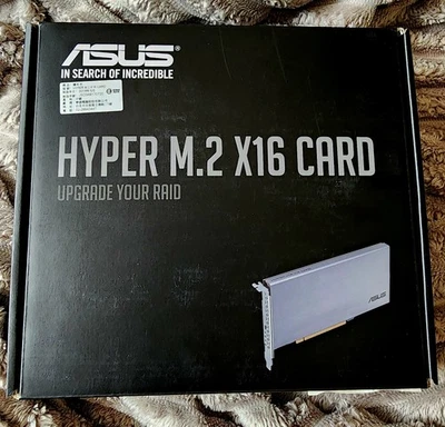 Asus Hyper M.2 X16 card PCI Express 3.0x16 interface Intel VROC ready, add on - image 1 of 4
