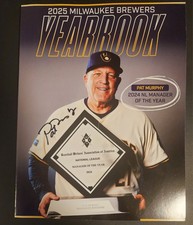 Pat Murphy Signed 2025 Milwaukee Brewers Yearbook Manager Of Year Autograph ⚾️