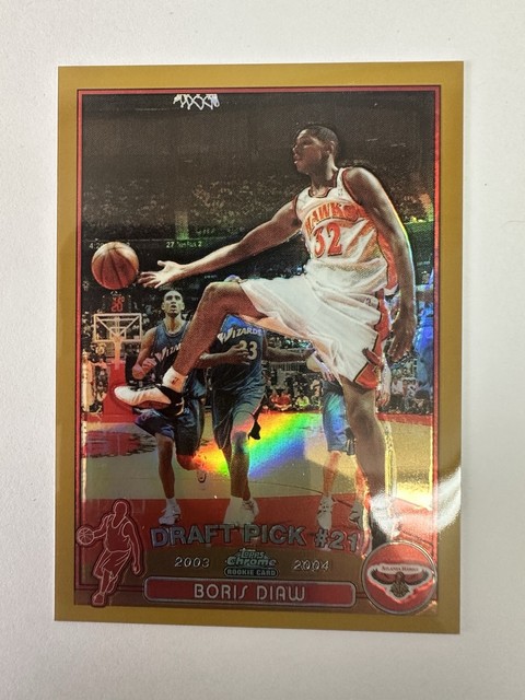 2003-04 TOPPS CHROME GOLD REFRACTOR BORIS DIAW #131 ROOKIE 10/50