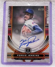 2023 Topps Tribute #TA-FJ Fergie Jenkins Tribute Autograph Auto Orange #/25