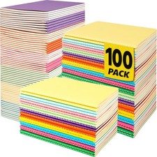 100 Pack Small Lined Notepads Bulk, Mini Journal Pocket Notebooks Set B-100p