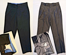  2 Boys' size 16 Flat Front Dress Pants IZOD dark blue  VAN HEUSEN dark gray