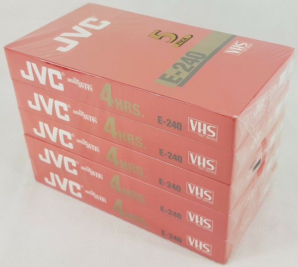 5 x Blank JVC E240 VHS Tapes, 4 Hours, New & Sealed. cduherzberg.de