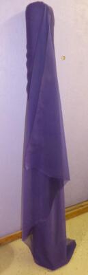 TWO TOWN CHIFFON FABRIC DEEP PURPLE COLOR BY THE YARD