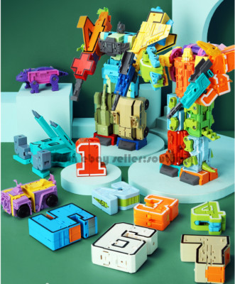 Digital Deformation Toy Alphabet Dinosaur Combination Team Assembled Full Set