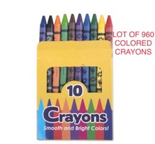 Crayons Wholesale Bulk Crayons 960 crayons per case 10 Colors 96 PACKS OF 10