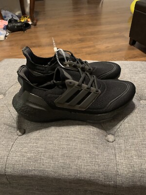 Adidas Ultraboost 21 Athletic Triple Black Running Shoes Men's Size 9.5 FY0306