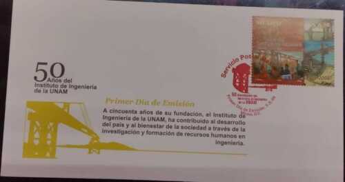 P) 2006 MEXICO, FDC, 50TH ANNIVERSARY INSTITUTE ENGINEERING UNAM STAMP, DEVELO - Picture 1 of 1
