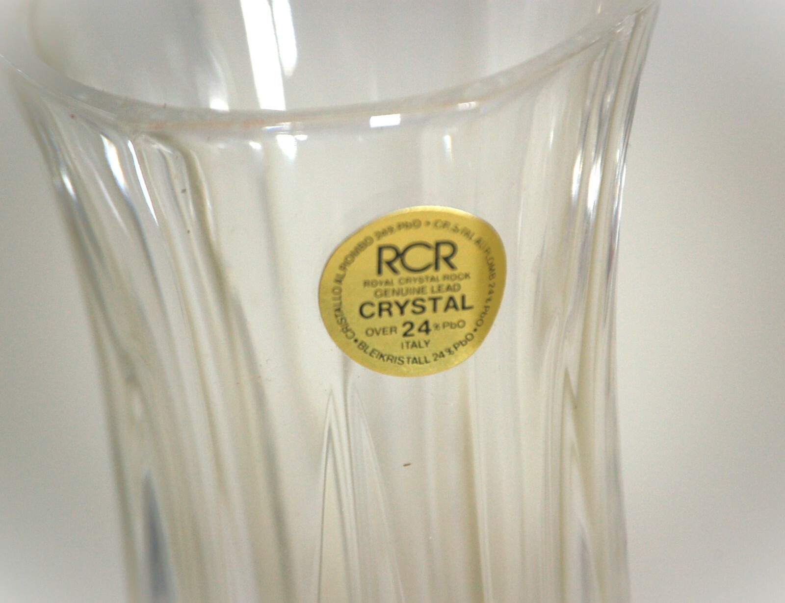 Royal Crystal Rock Footed Bud Vase Italy RCR Bleikristall eBay