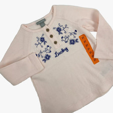 NEW Lucky Brand Girls Top Size 2T Pink  Blue Floral