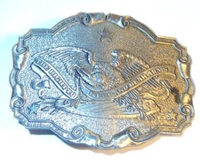 VINTAGE 1975 GANDER MOUNTAIN BELT BUCKLE THE RIGHT TO BEAR ARMS 2ND AMENDMENT