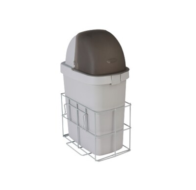 Detecto CARCWB Waste Bin with Accessory Rail for Rescue Cart