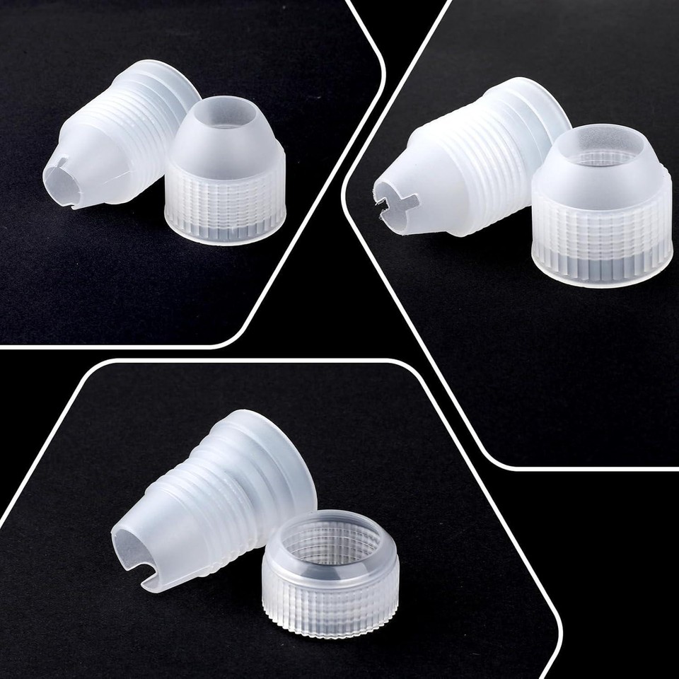 15Pcs Couplers for Piping Bags, Cake Decorating Tip Icing Nozzles