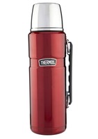 Thermos Tea Coffe Stainless Steel Travel Camping Flask, 1.2l Red Thermos Tea Coffe Stainless Steel Travel Camping Flask, 1.2l Red