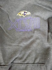 BALTIMORE RAVENS PULLOVER HOODIE W/FRONT POCKET "SUPERBOWL 47" NNT 