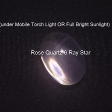 51 Carat Natural Transparent Rose Crystal Quartz 6 Ray Star Oval Shape Cabochon