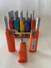 3 Crocs Handy Lighters LONG REACH Nozzle Candle Lighters Mixed Colors