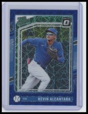 2024 Donruss Baseball #146 Kevin Alcantara Optic Blue Velocity Chicago Cubs