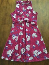 Junior's Xhiliration Sleeveless Minidress Size S Fuchia Floral