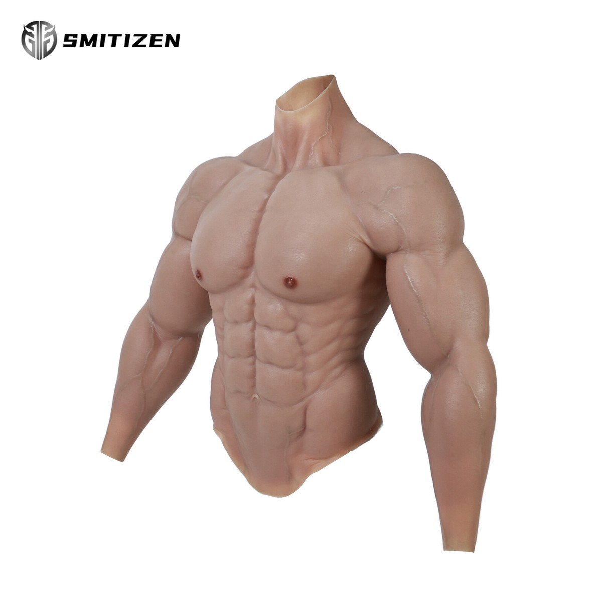 SMITIZEN Silicone Chest Upgraded Muscle Suit Fake Abs Costume