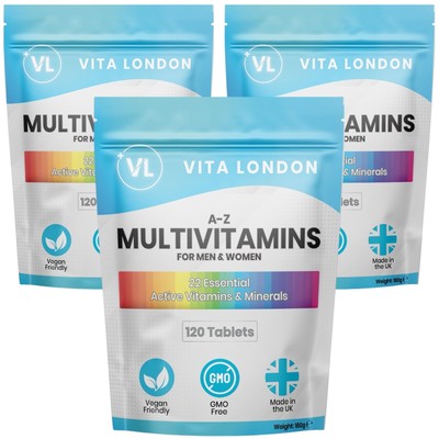 Multivitamine & Mineralstoffe Tabletten - A-Z für Männer & Frauen - 22 Multivitamine