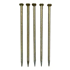 Sandbaggy 18" Galvanized Rebar Stakes with Nail Head - Garden Stakes (#4 Rebar)
