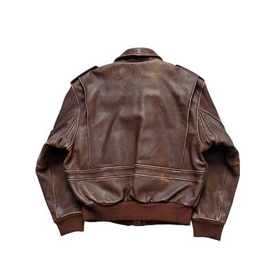 Men Rare Vintage 90s A2 Type Flight Bomber Aviator Men Rare Vintage 90s A2 Type Flight Bomber Aviator