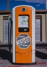 VINTAGE GASOLINE PUMP *2X3 FRIDGE MAGNET* STATION SIGN PETROLEUM OIL FAR-GO CARS
