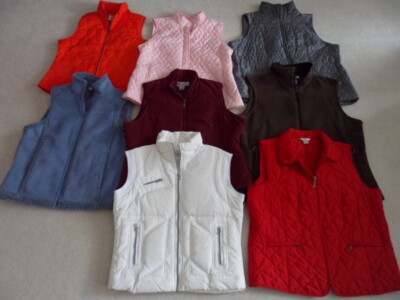 Talbots Coldwater C Lands' End Columbia LL Beans Guess Puffer Vest P S M LP L XL