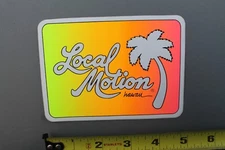LOCAL MOTION Hawaii Neon Orange Fade Surfboards LM2 80's Vintage Surfing STICKER