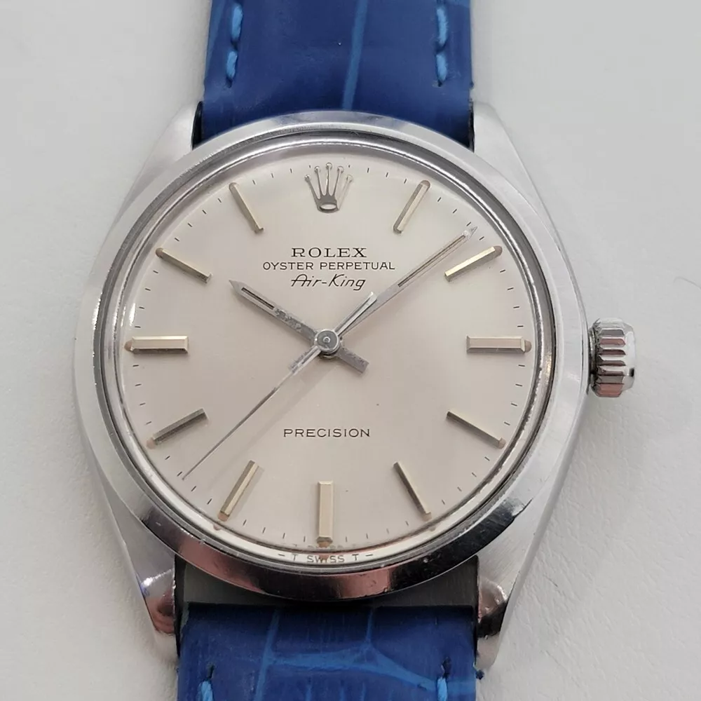 Mens Rolex Oyster Perpetual Air-King Ref 5500 34mm 1970s Automatic RA307  Vintage