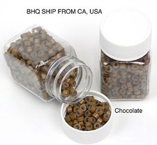 Silicone Lined Micro Rings Link Crimp Beads for Feather Hair Extension 1000 Pcs