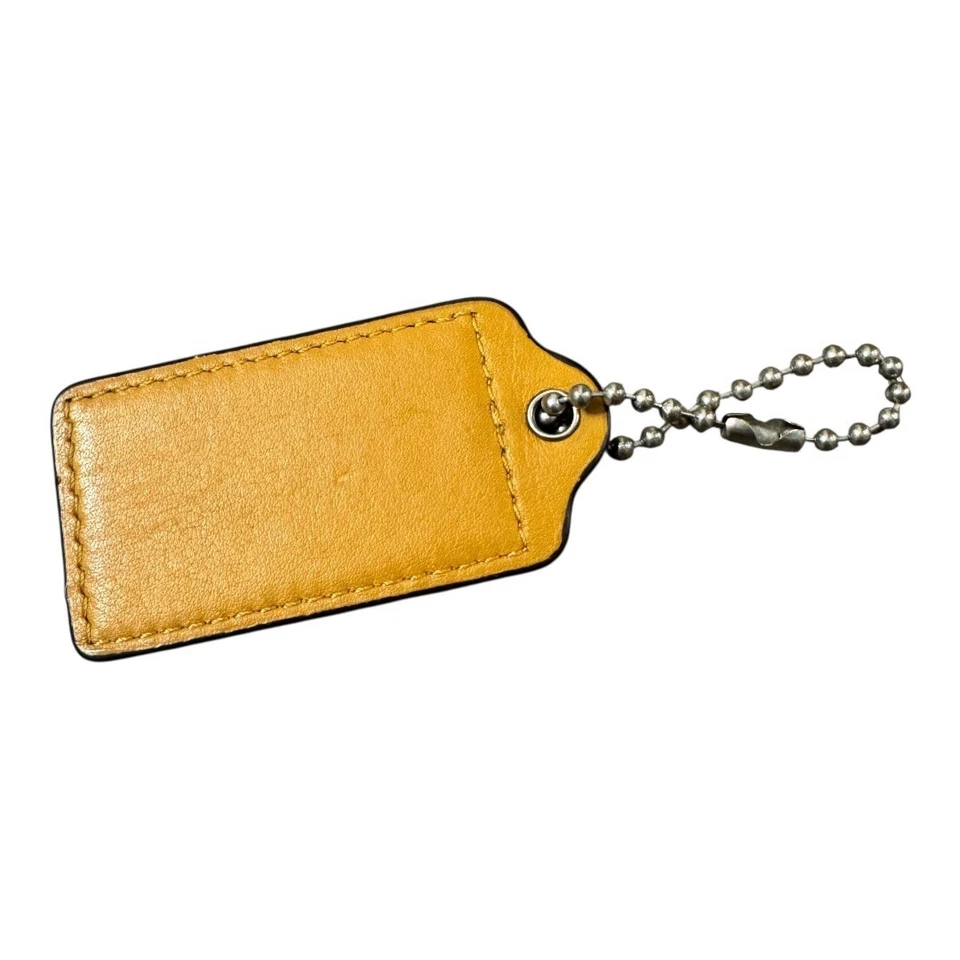 2.5" Grande COACH SILLÍN CUERO MARRÓN LLAVERO BOLSO ENCANTO LLAVERO ETIQUETA COLGANTE Foto 2 de 2