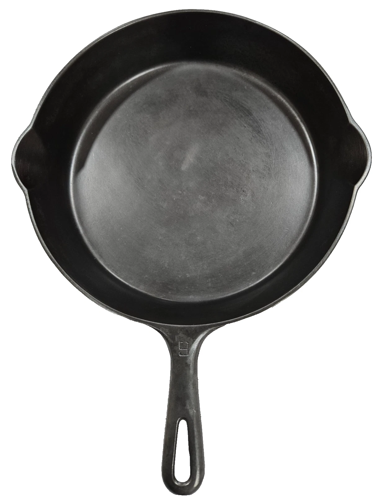 Vintage Griswold No. 9 Cast Iron Skillet 710H Dual Spouts Small Block Logo