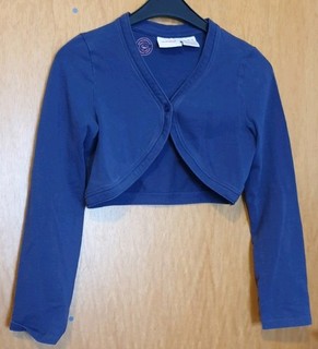 Manguun Leichte Jacke Gr. 152 Bio Baumwolle Bolero Dunkelblau Top Zustand