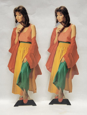 Set of 2 Vintage JACLYN SMITH California Cologne 12'' Store Display Standees