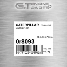 0R-8093 WATER PUMP fits CATERPILLAR (NEW AFTERMARKET)