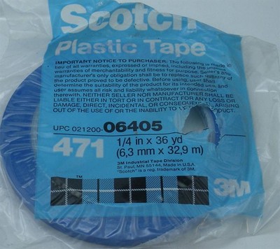 3M Marine 06405 Scotch Blue Vinyl Plastik Abdeckband 1/4'' X 36 Yards