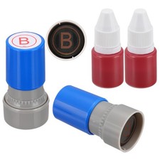 Letter Stamps Self Inking, 2Pcs Character B Alphabet Teacher Stamp, Blue