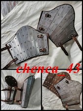 Knight Stainless Steel Vambraces Arm Armor Cowhide Lining Cosplay Halloween Set